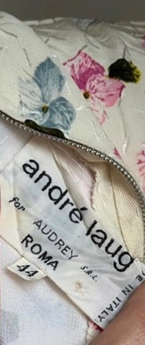 RARO ABITO ANDRE LAUG 'FOR AUDREY' VINTAGE ANNI '70 - Foto 7 di 9