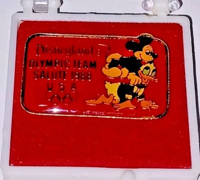 Disneyland's RARE 1988 Olympic Salute Special Leap Frog Pin w/Case] Disney Execs