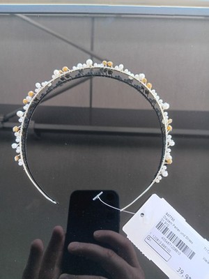 Haarschmuck Kopfschmuck Hochzeit Braut Krone Diadem mit Strass und Perlen