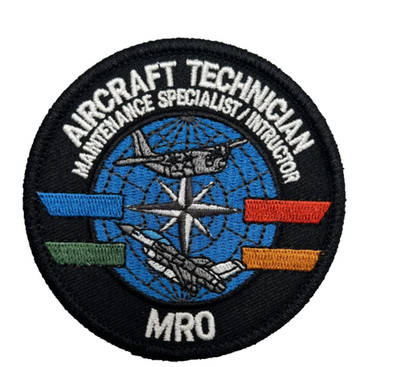 AIRCRAFT TECHNICIAN MAINTENANCE SPECIALIST/INSTRUCTOR EMBROIDERED IRON-ON PATCH.