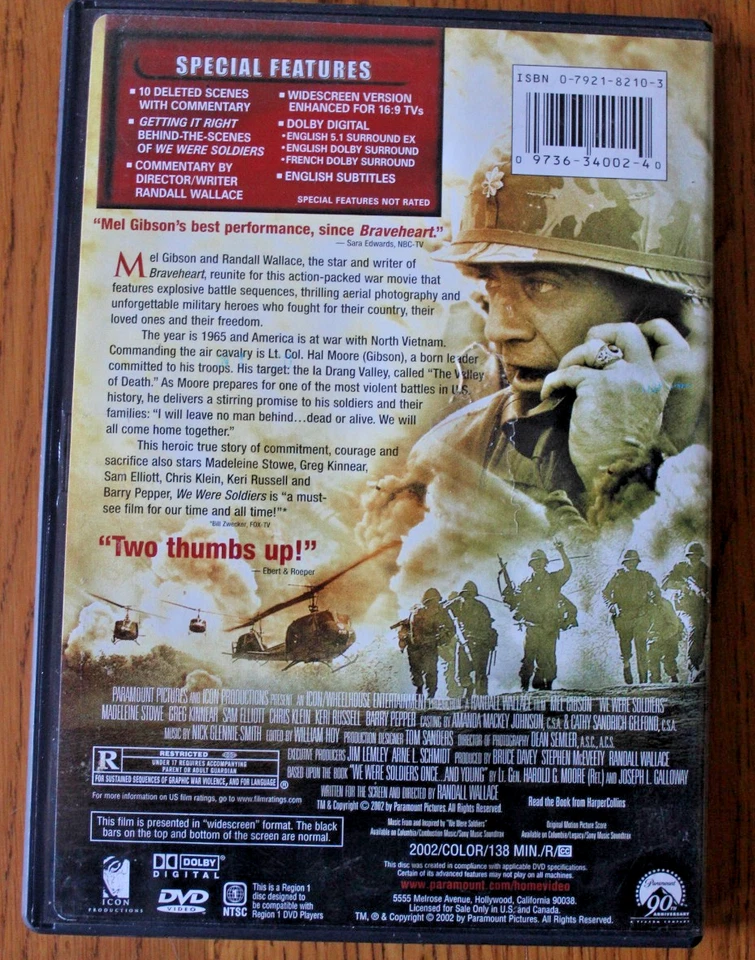 We Were Soldiers DVD Widescreen Collection Mel Gibson - Image 3 of 4