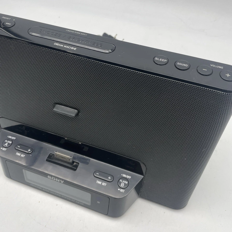 Sony ICF-CS15iP Dream Machine Personal Audio System / iPod Dock | TESTED WORKS! - Image 2 of 4