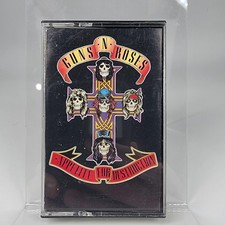 Vintage Guns N' Roses Cassette Appetite For Destruction Rock 1987 Black Shell
