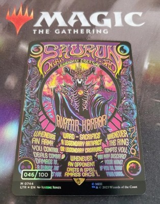 Mtg. Sauron the Dark Lord. Foil Poster Serialized #46/100. Lord Of