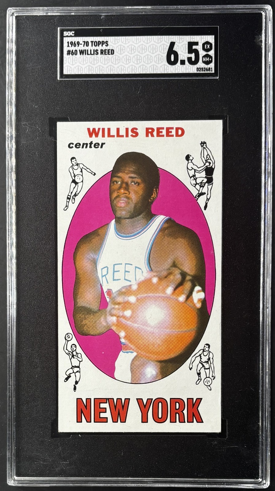 1969 Topps #60 Willis Reed SGC 6.5 Rookie Card of the Knicks Hall of Famer