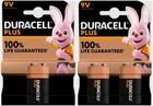 Duracell 9V Batteries 100% Plus Power Long Lasting High Performance Bulk Pack