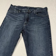 Nautica Jeans Mens 36x32 Blue Straight Fit Stretch Denim Classic Five Pocket