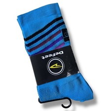Chaussettes DeFeet Extra Mile Racing Chaussettes De Cyclisme DeFeet Extra Mile Racing – Taille L – Bleu/vert – Neuf Avec étiquettes Chaussures Mephisto