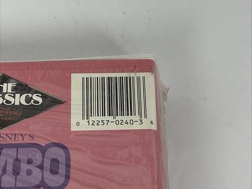 Walt Disney’s “Dumbo” Pink Spine 1991 New Sealed No Tears Intact Black Diamond - Imagen 8 de 10