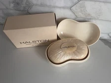 Halston Vintage Perfumed Soap In Kidney Bean Dish 6 oz New Sealed NOS