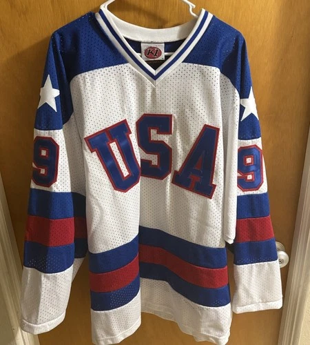 Neil Broten 1980 Gold Signed Hockey Jersey