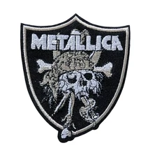 Metallica Patch, Metallica Embroidered Iron On Patch, Metallica Raiders Patch