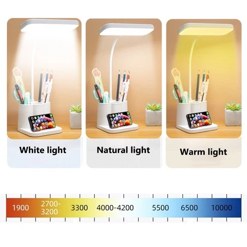Dimmable LED Desk Light Touch Sensor Table Bedside Reading Lamp USB Rechargeable - Picture 2 of 12