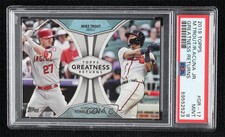 2019 Topps Greatness Returns Mike Trout Ronald Acuna Jr #GR-17 PSA 9 MINT za5