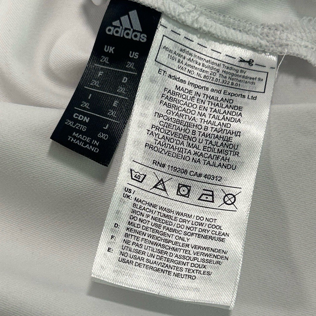 Adidas Polo Shirt Mens Size 2XL White w/ maroon Tigers Logo Athletic Fanwear thumbnail 6