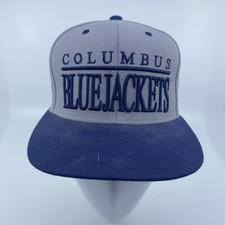 Columbus Blue Jackets Mitchell & Ness Blue Gray Baseball Cap Hat NHL