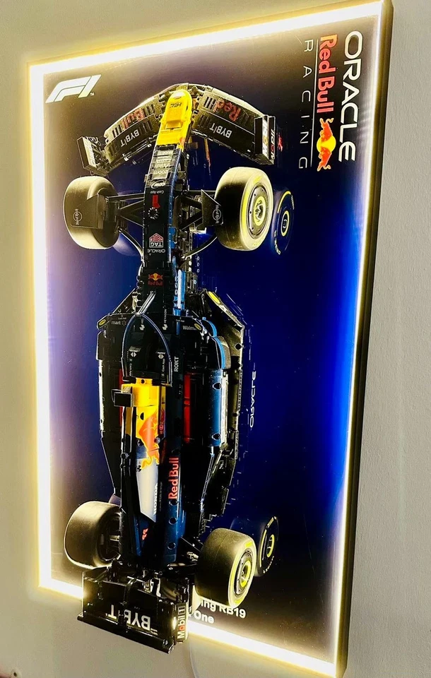 31.5" Metal LED Display wall mount for LEGO 42206 Red Bull Racing RB20 F1 - Image 4 of 4