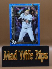 2025 Topps Update #US330 Austin Wynns Blue Glitter 041/150 - Athletics