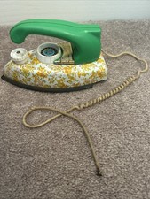 Vintage Ohio Art Play Iron Pretend Toy, Flowered