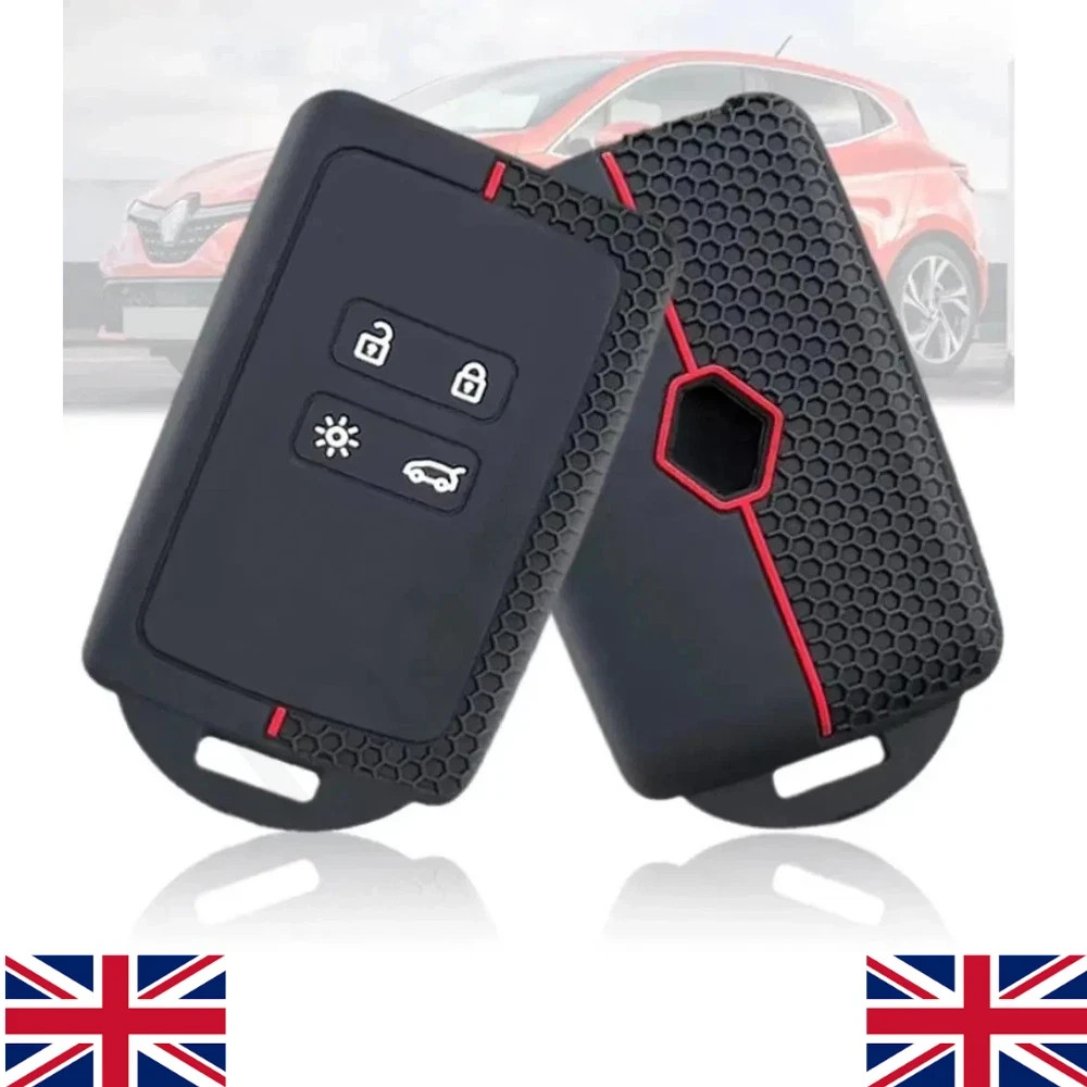 Key Case Holder Silicone 4 Button For Renault Talisman Captur Espace Megane Clio