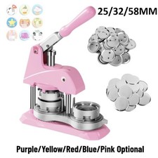 25/32/58MM Manual Badge Pin Button Maker DIY Badges Making Machine Set New