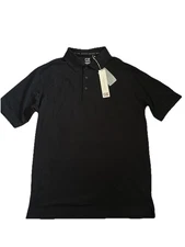 Cutter & Buck Men's Golf Polo CB Drytec Shirt Men’s Large Tall LT Black