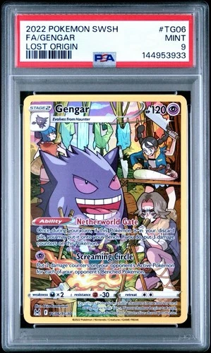 2022 Pokémon SWSH Lost Origin Full Art Gengar #TG06 PSA 9 MINT