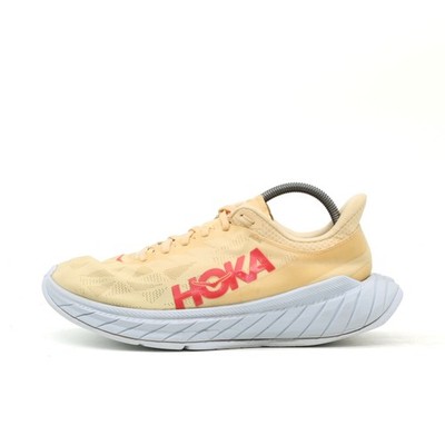 Hoka One Damen Carbon X 2 Schuhe Beige Weiß Mesh Leichtgewicht Laufschuh EU 40