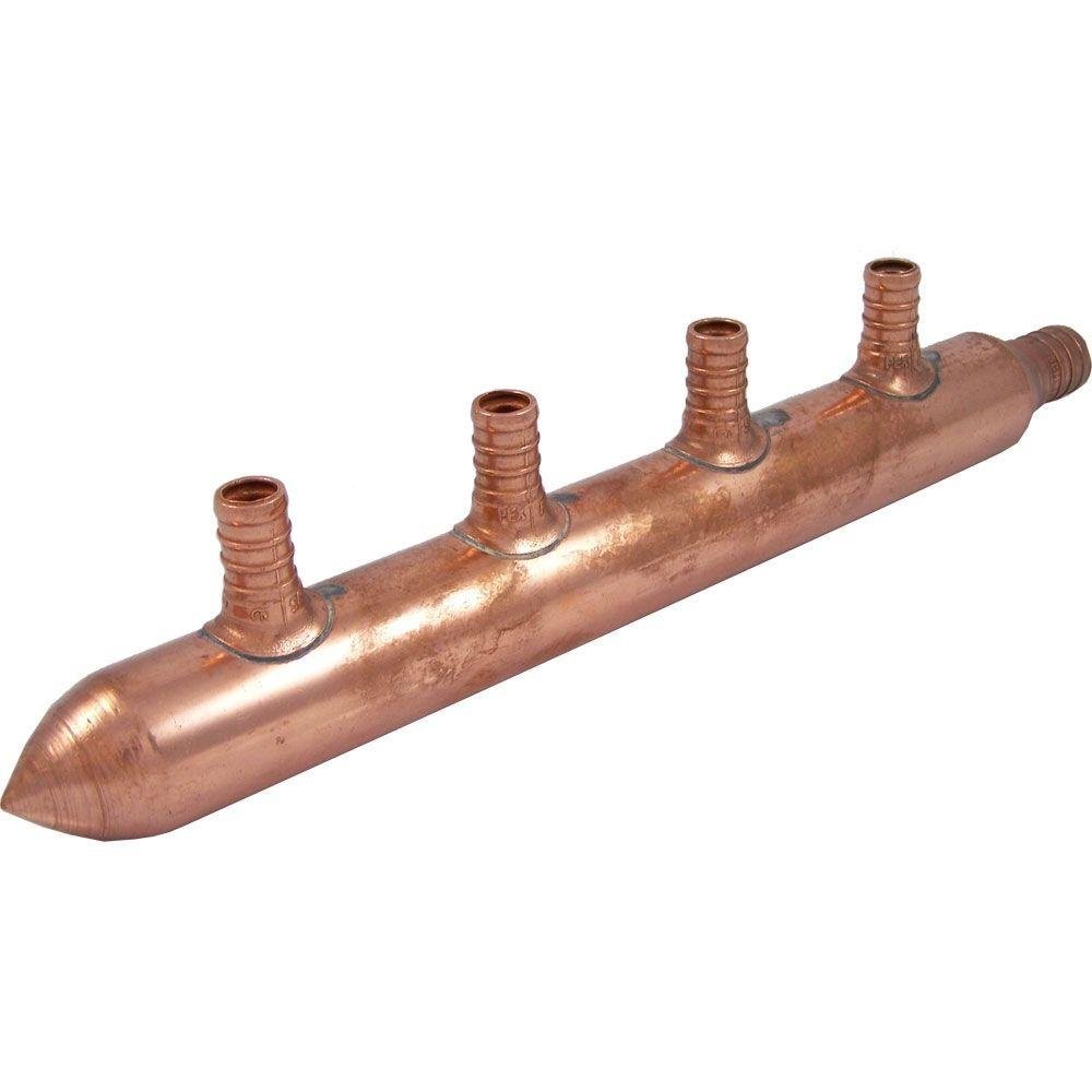 SharkBite 4 Port Closed Crimp Copper Multi-Port Tee PEX PE-RT Plumbing Fitting