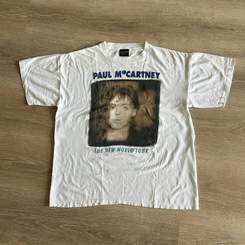 Paul McCartney The New World Tour T-Shirt XL Br 1990s vintage concert t-shirt, vintage, size XL, single stitch, B+ condition
