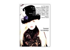 Stevie Nicks birthday card. Personalise it. Choice of sizes.