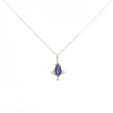 Authentic K10YG Sapphire Necklace  #260-007-606-2247