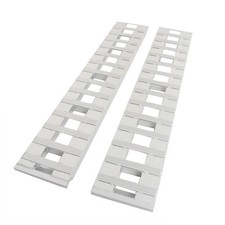 84X15 Inch Silver Aluminum Trailer Ramps 6000LBS 1 Pair Hook Attachment End