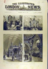 Original alter antiker Druck 1888 Glasgow Ausstellung Internationale Skizzen 19.