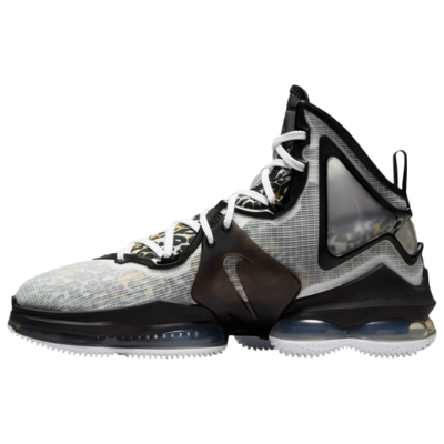 Nike Lebron 19 XIX White-Gold-blk Basketball Shoes CZ0203-100 Mens