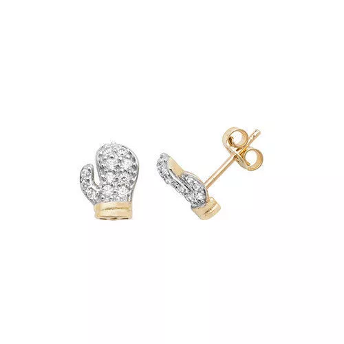 Single stone gold shop ear tops