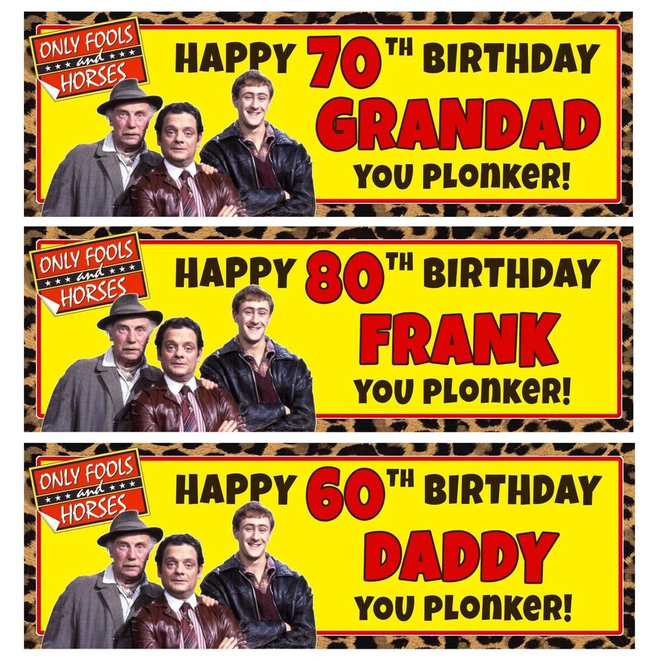 ONLY FOOLS AND HORSES Personalised Birthday Banners - Birthday Banners TV Show