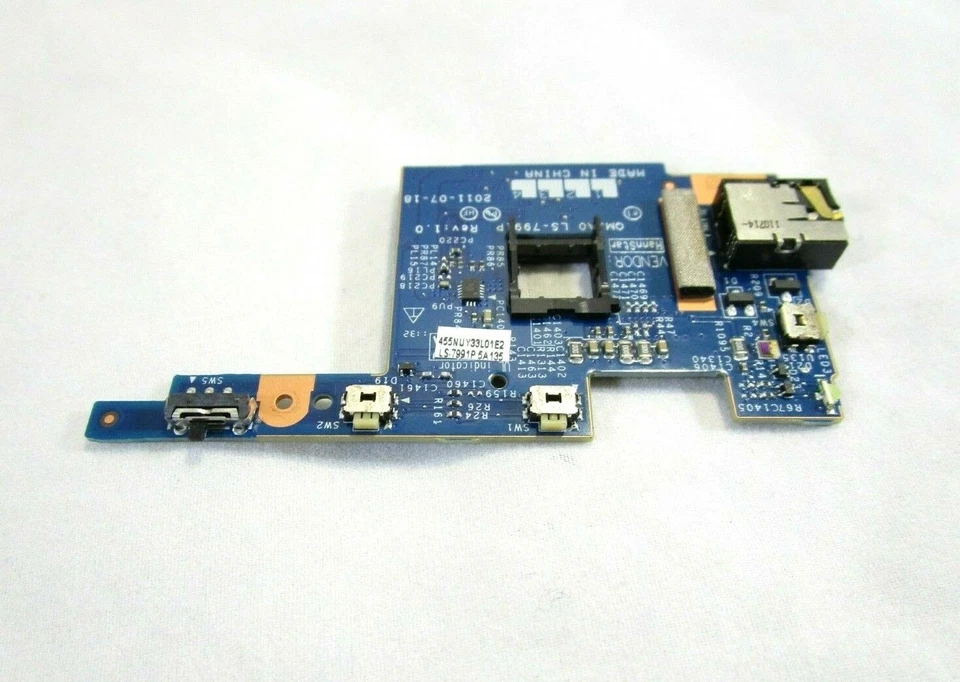 Original Motorola Xoom MZ505 Botón de Volumen de Alimentación Auriculares Conector Placa Foto 3 de 4