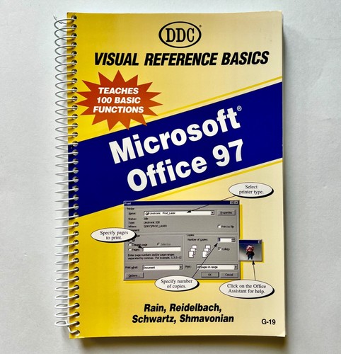 DDC Microsoft Office 97 Visual Reference Basics Learning Manual Rain ...