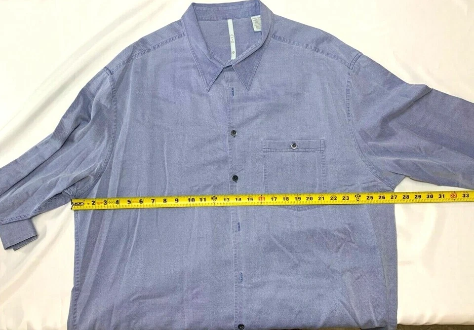 MENS 2XT LONG SLEEVE AXIS BUTTON UP BLUE SHIRT TALL - Image 3 of 4