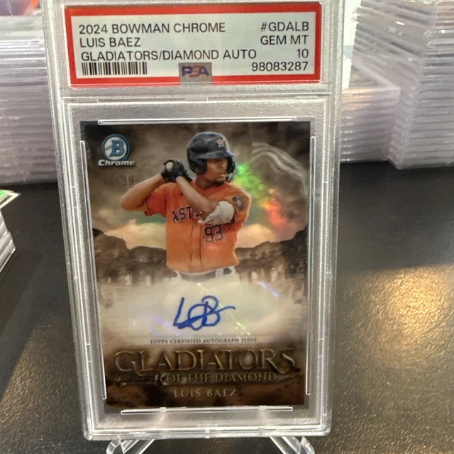 Luis Baez AUTO 2024 Bowman Chrome Gladiators Of The Diamond 96/99 PSA 10 💎