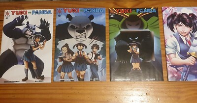 Yuki Vs Panda Comics (#1+#2+#3) 4 Comics - (Source Point Press) NEW NM/NM+ 
