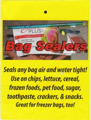 20 Food Saver Bag Sealer Sticks – 3 Sizes, Reusable, USA Seller Free Shipping 8 thumbnail image