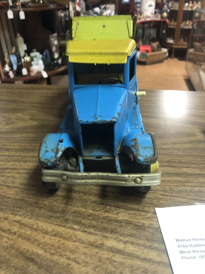 Vtg. Buddy L Ford Modelo A Camión Volquete Camión de Lata Foto 4 de 4
