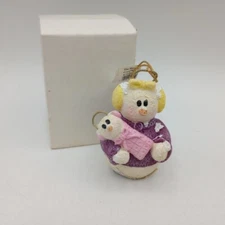 The Encore Group Snow Woman With Baby 2001 Christmas Ornament #110016 Boxed
