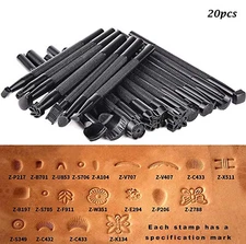 Leather Stamps Tools Working Saddle Making Set Carving Craft Stamps Punch Tool