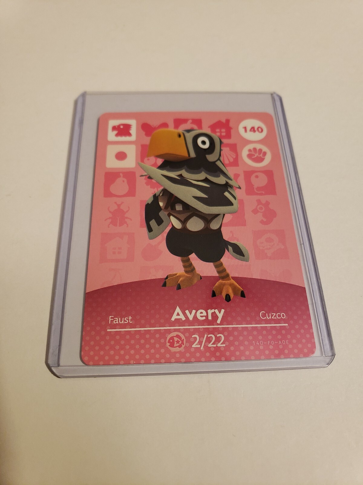 Avery 140 Animal Crossing Amiibo Card AUTHENTIC Series 2 NEW NEVER