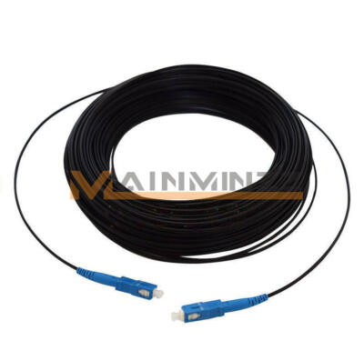 100M FTTH Fiber Optic Drop Cable Patch Cord SC to SC Simplex Singlemode Jumper