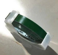 Vintage Dymo Labeling Tape Cartridge 1/4" x 12' New Old Stock - Glossy Green