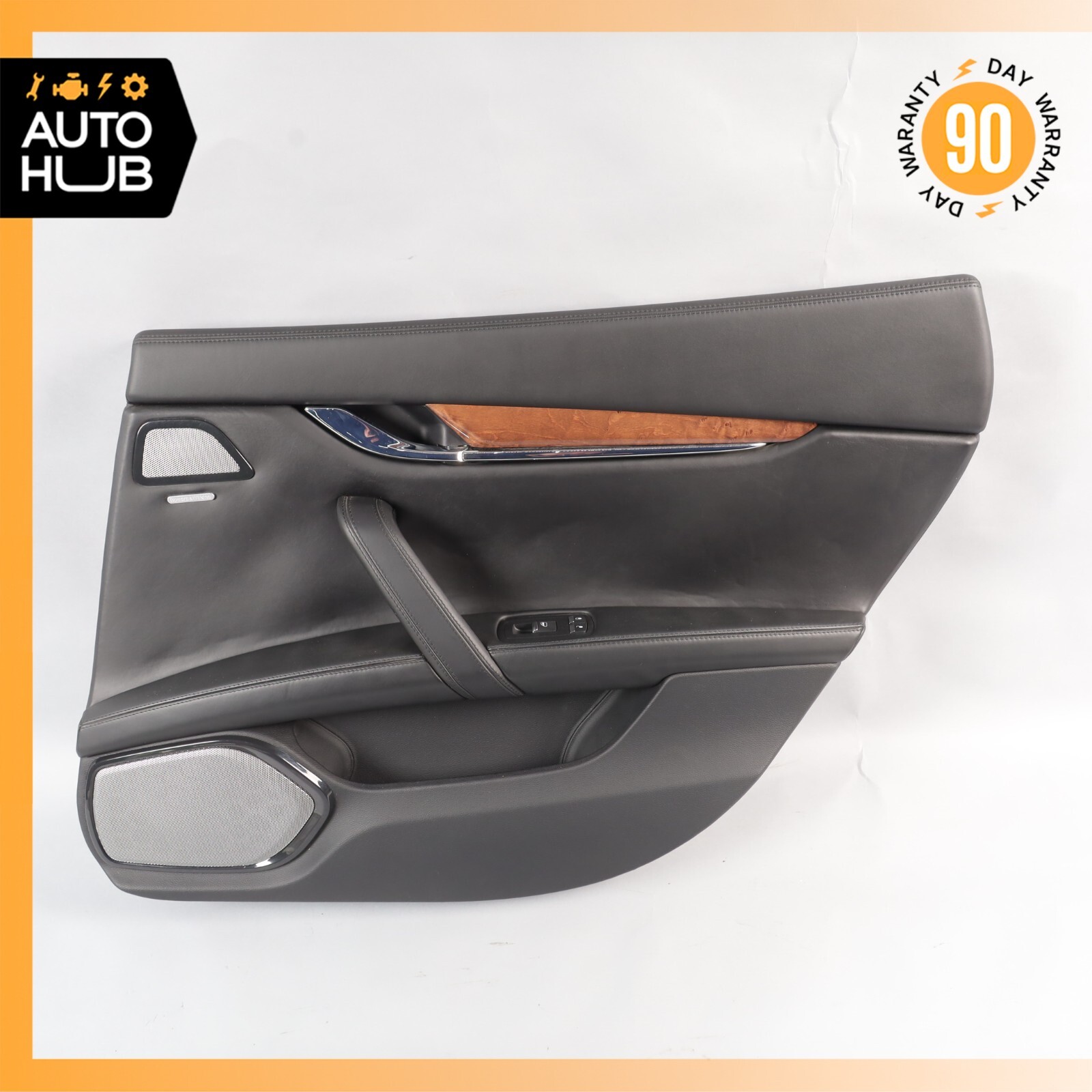 14-17 Maserati Quattroporte GTS M156 Rear Right Interior Door Panel Black OEM